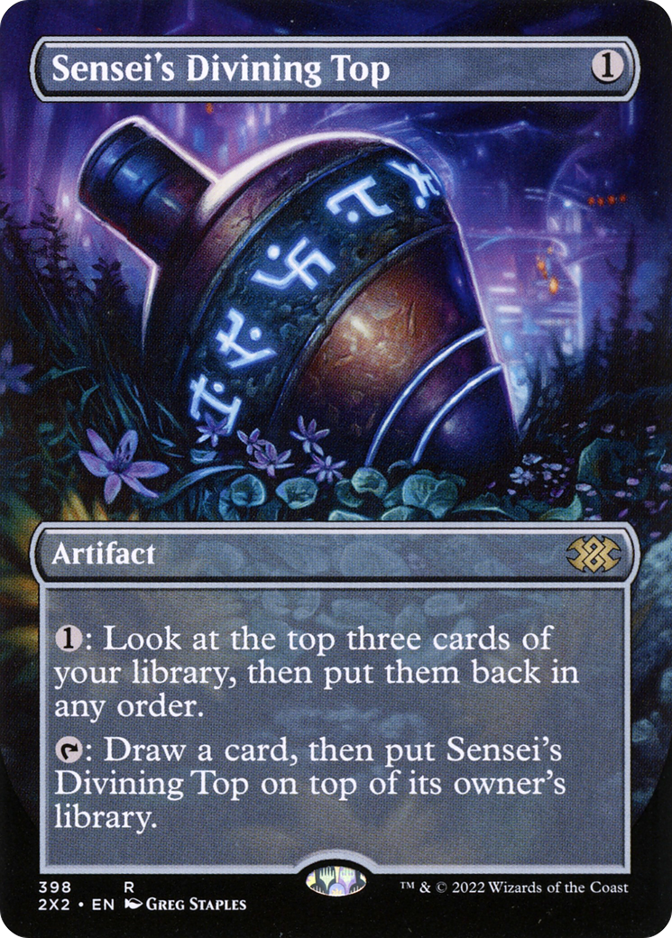 Sensei's Divining Top (Borderless) (398) Foil - Double Masters 2022