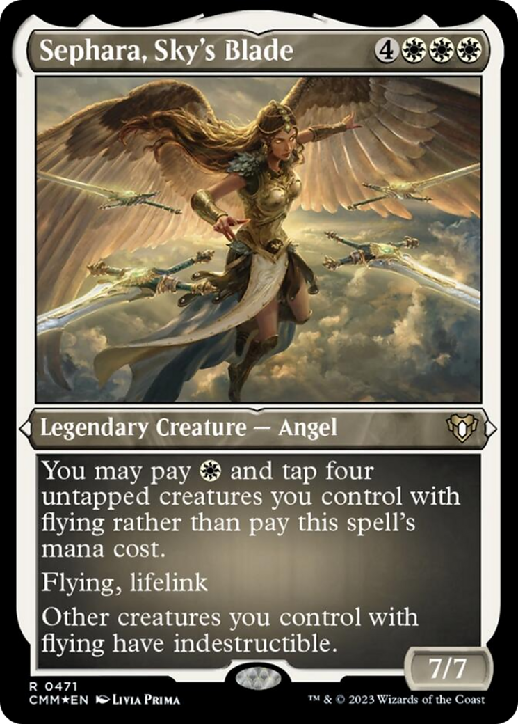 Sephara, Sky's Blade (471) Etched Foil - Commander Masters