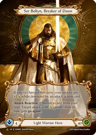 Ser Boltyn, Breaker of Dawn (Marvel) (CON005) Cold Foil - Flesh and Blood: Promo Cards