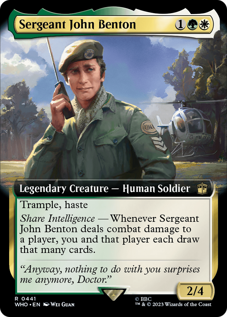 Sergeant John Benton (Extended Art) (441) Foil - Doctor Who