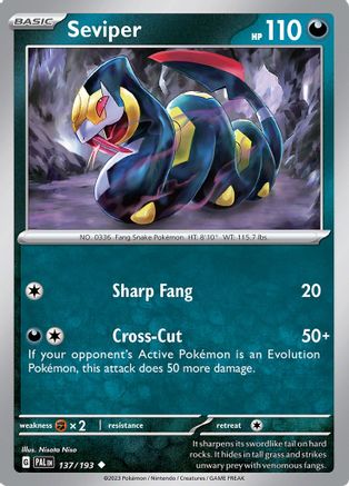 Seviper (137) Reverse Holofoil - Paldea Evolved
