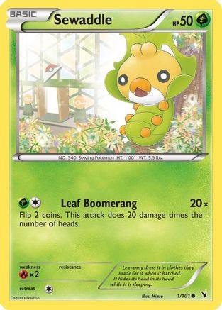 Sewaddle (1) Reverse Holofoil - Noble Victories
