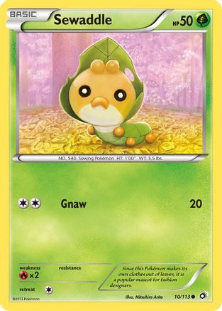 Sewaddle (10) Reverse Holofoil - Legendary Treasures