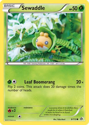 Sewaddle (9) Reverse Holofoil - Legendary Treasures
