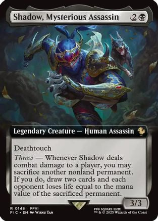 Shadow, Mysterious Assassin (Extended Art) (148) Foil - Commander: FINAL FANTASY