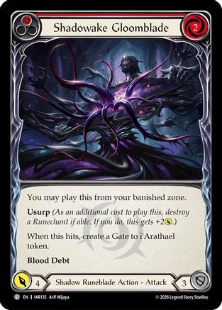 Shadowake Gloomblade (Red) (IAR135) Rainbow Foil - Usurp the Shadow Throne