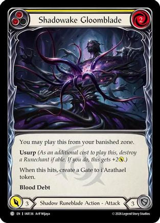 Shadowake Gloomblade (Yellow) (IAR136) Rainbow Foil - Usurp the Shadow Throne