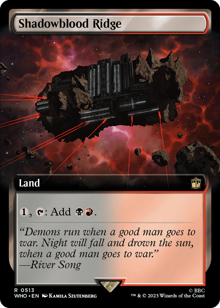 Shadowblood Ridge (Extended Art) (513) Foil - Doctor Who