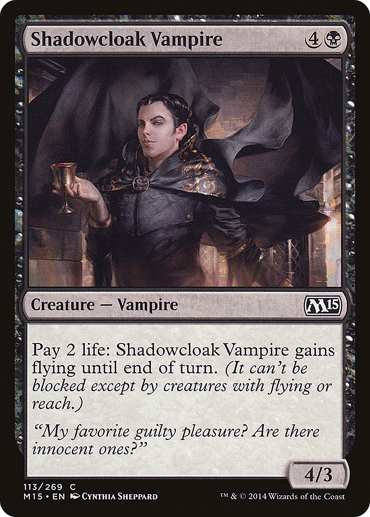 Shadowcloak Vampire (113) Foil - Magic 2015