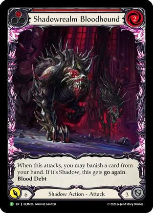 Shadowrealm Bloodhound (Micro Text) (GEM206) Rainbow Foil - GEM Pack