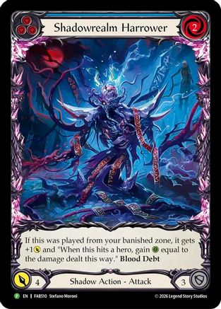 Shadowrealm Harrower (Blue) (Extended Art) (FAB510) Rainbow Foil - Flesh and Blood: Promo Cards