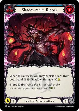 Shadowrealm Ripper (Blue) (IAR199) Rainbow Foil - Usurp the Shadow Throne