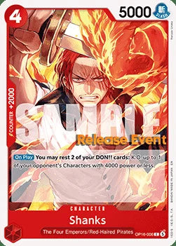 Shanks (OP16-006) Release Event Cards