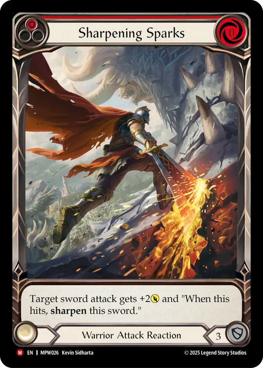 Sharpening Sparks (Extended Art) (MPW026) Rainbow Foil - Mastery Pack Warrior