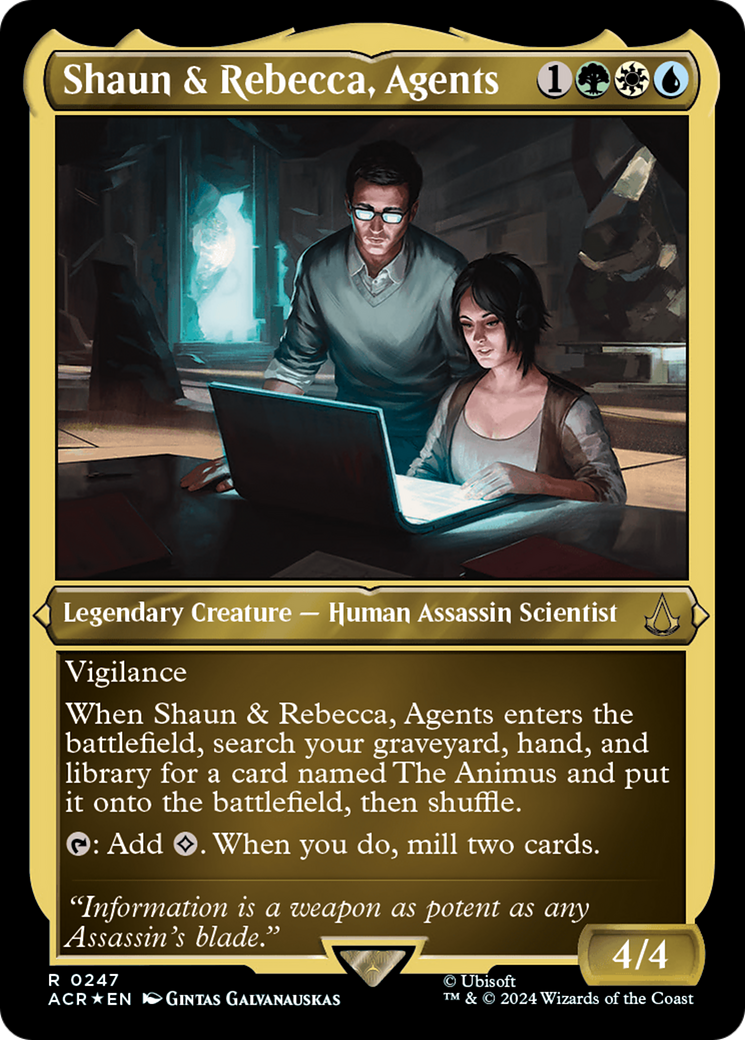 Shaun & Rebecca, Agents (247) Etched Foil - Assassin's Creed