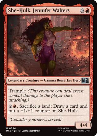 She-Hulk, Jennifer Walters (554) Foil - Commander: Marvel Super Heroes
