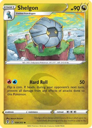 Shelgon (108) Reverse Holofoil - Evolving Skies