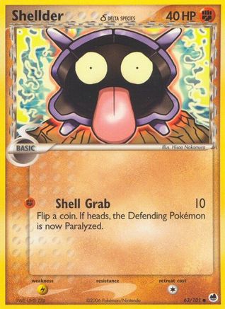 Shellder (Delta Species) (63) Reverse Holofoil - Dragon Frontiers