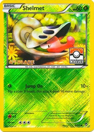 Shelmet (Pokemon League) [4th Place] (8) Reverse Holofoil - League & Championship Cards