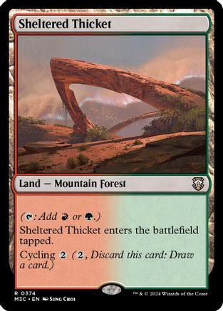 Sheltered Thicket (374) Ripple Foil - Commander: Modern Horizons 3