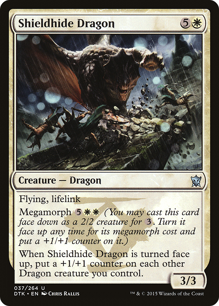 Shieldhide Dragon (037) Foil - Dragons of Tarkir