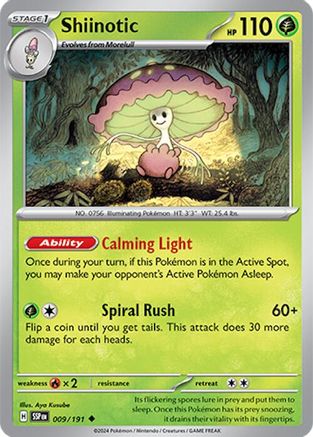 Shiinotic (9) Reverse Holofoil - Surging Sparks