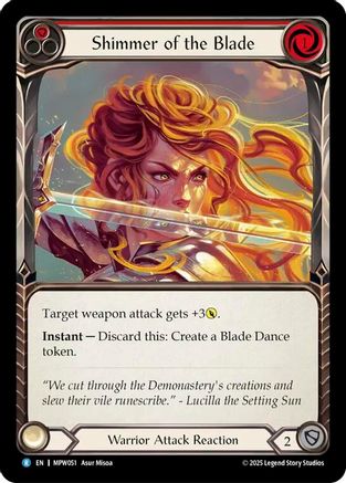 Shimmer of the Blade (MPW051) Rainbow Foil - Mastery Pack Warrior