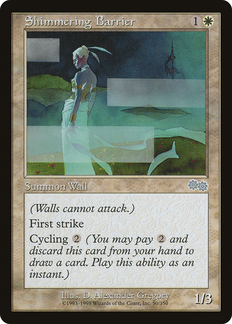 Shimmering Barrier (050) - Urza's Saga