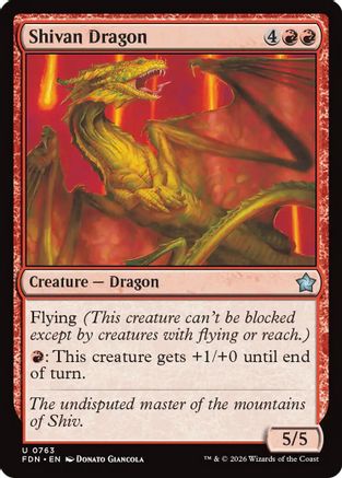 Shivan Dragon (763) - Foundations