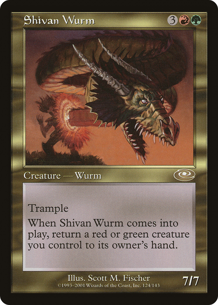 Shivan Wurm (124) Foil - Planeshift