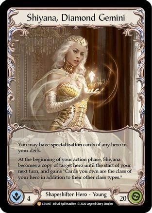 Shiyana, Diamond Gemini (CRU097) (1st Edition) Cold Foil - Crucible of War
