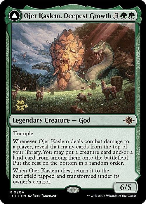 Ojer Kaslem, Deepest Growth // Temple of Cultivation (Prerelease) (204s) Foil - The Lost Caverns of Ixalan