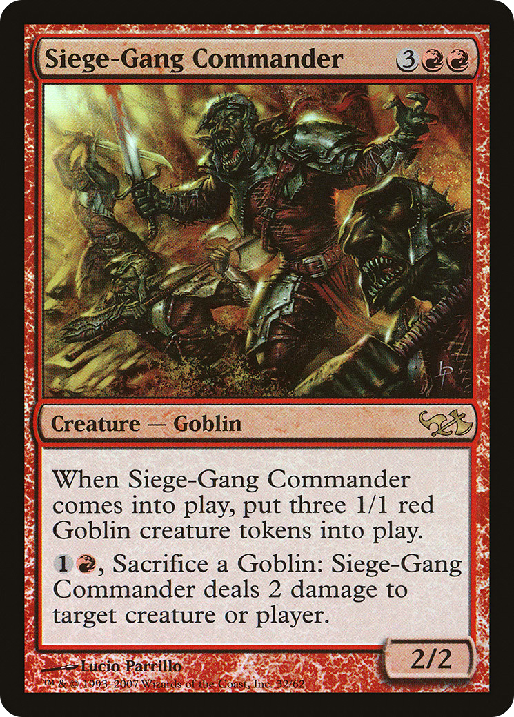 Siege-Gang Commander (032) Foil - Duel Decks: Elves vs. Goblins