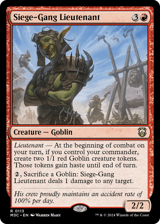 Siege-Gang Lieutenant (113) - Commander: Modern Horizons 3