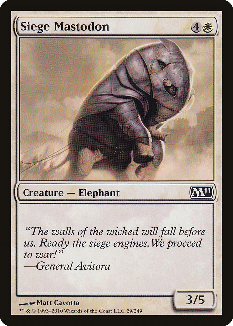 Siege Mastodon (029) Foil - Magic 2011