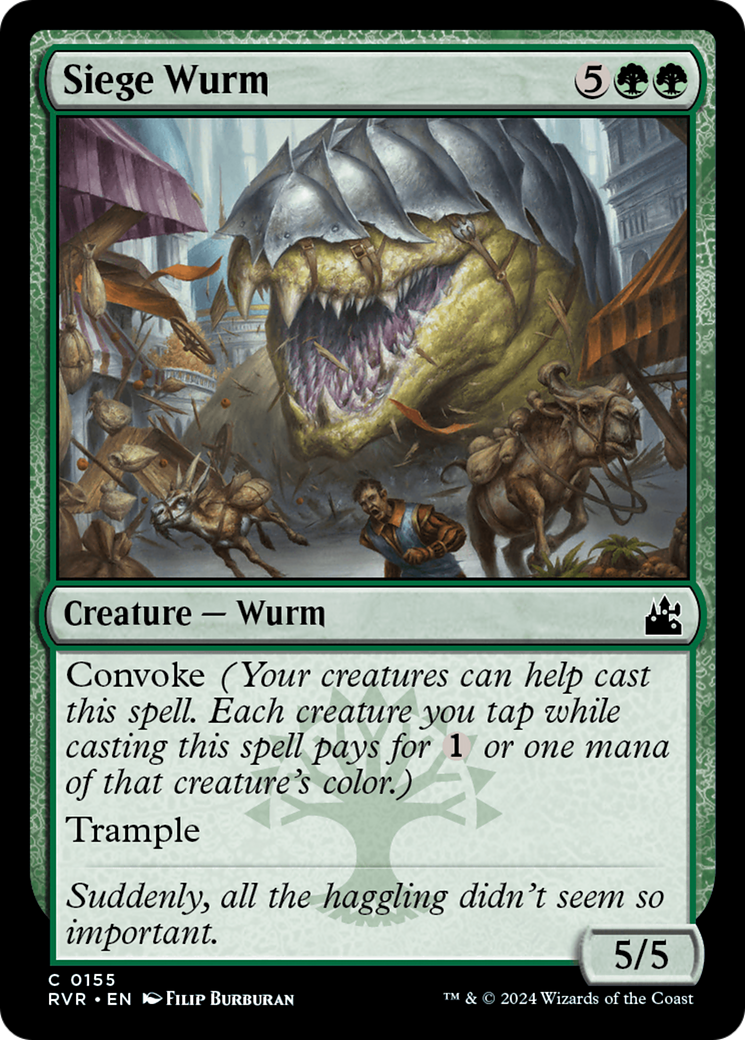 Siege Wurm (155) Foil - Ravnica Remastered