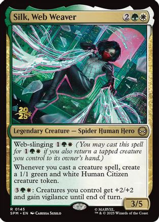 Silk, Web Weaver (145) Foil - Prerelease Cards