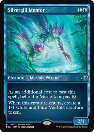 Silvergill Mentor (Promo Pack) (403) Foil - Lorwyn Eclipsed