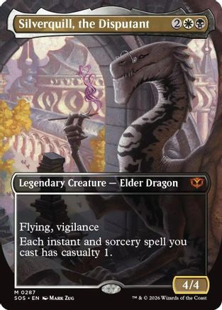 Silverquill, the Disputant (Borderless) (287) Foil - Secrets of Strixhaven