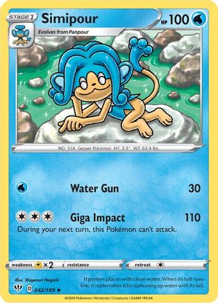 Simipour (42) Reverse Holofoil - Darkness Ablaze