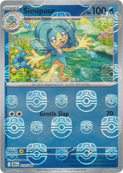 Simipour (Master Ball Pattern) (18) Reverse Holofoil - Black Bolt