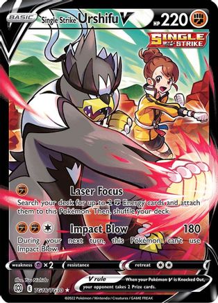 Single Strike Urshifu V (Alternate Full Art) (TG18) Holofoil - Brilliant Stars