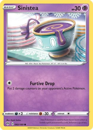 Sinistea (82) Reverse Holofoil - Darkness Ablaze