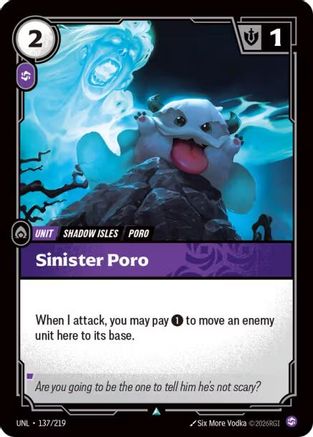 Sinister Poro (137) Foil - Unleashed