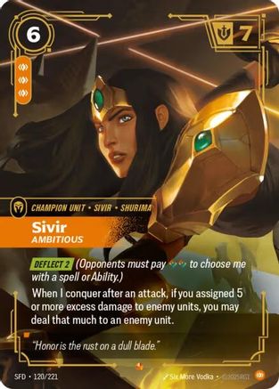 Sivir – Ambitious (120) Foil - Spiritforged