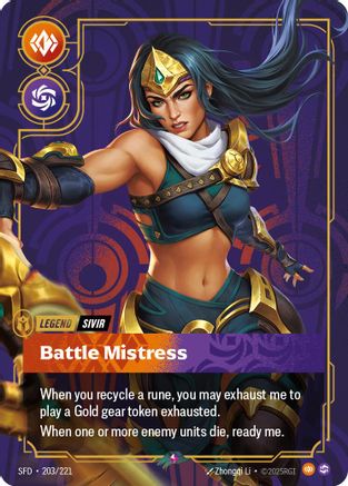 Sivir – Battle Mistress (203) Foil - Spiritforged