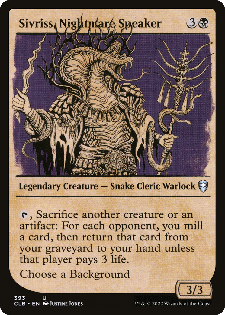 Sivriss, Nightmare Speaker (Showcase) (393) - Commander Legends: Battle for Baldur's Gate Foil