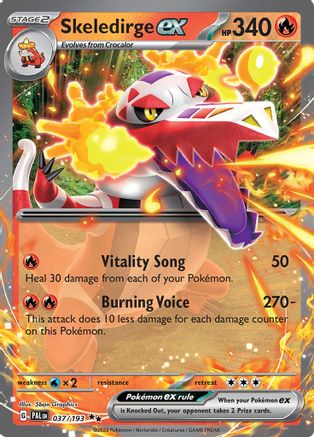 Skeledirge ex (37) Holofoil - Paldea Evolved