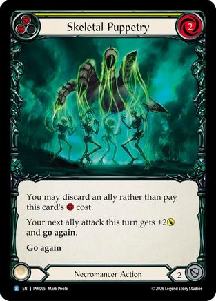 Skeletal Puppetry (Yellow) (IAR095) Rainbow Foil - Usurp the Shadow Throne
