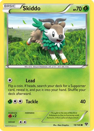 Skiddo (18) - XY Base Set